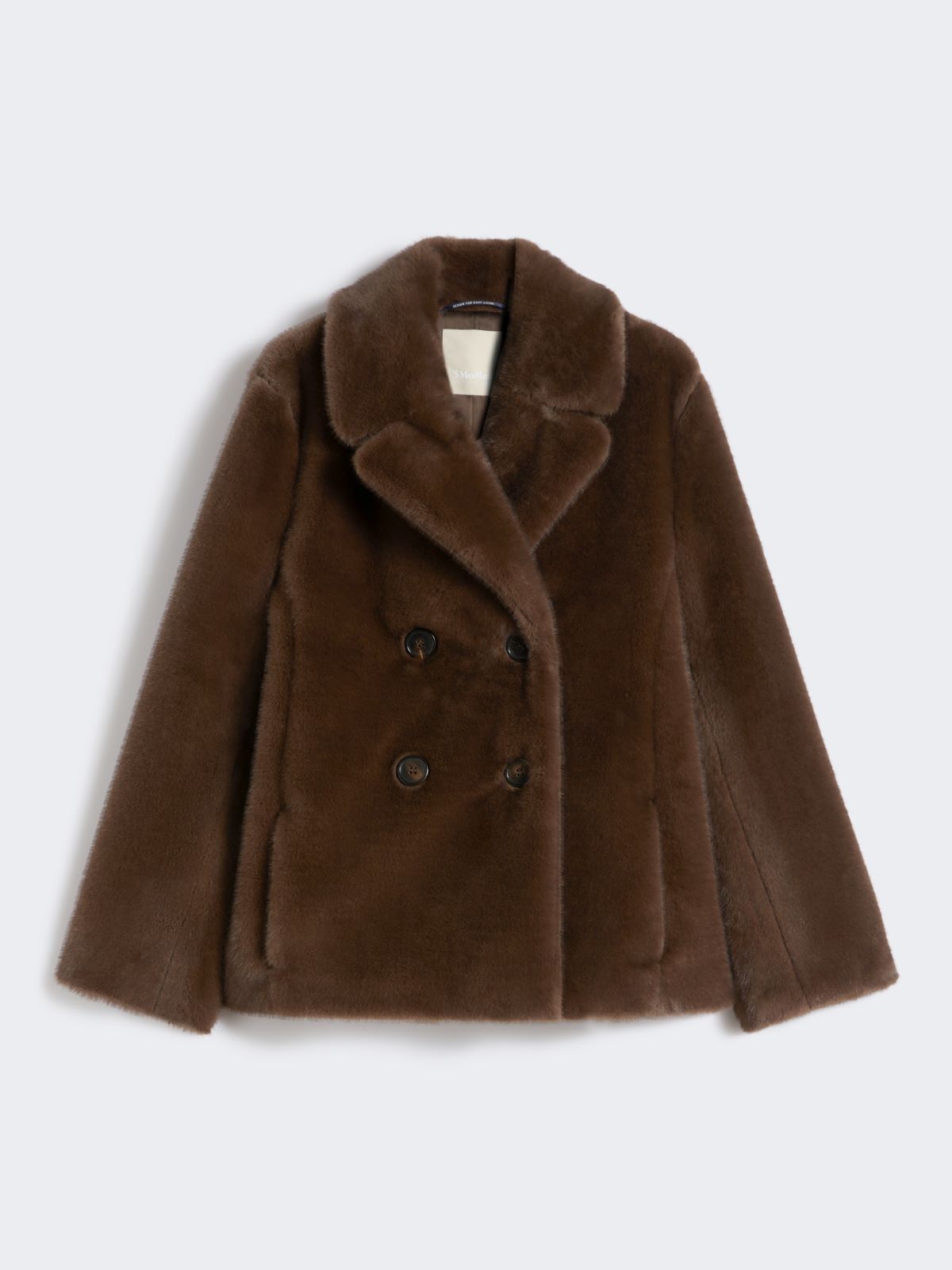 Doppelreihig Jacke mit weicher Struktur - BRAUN - Max Mara - 8