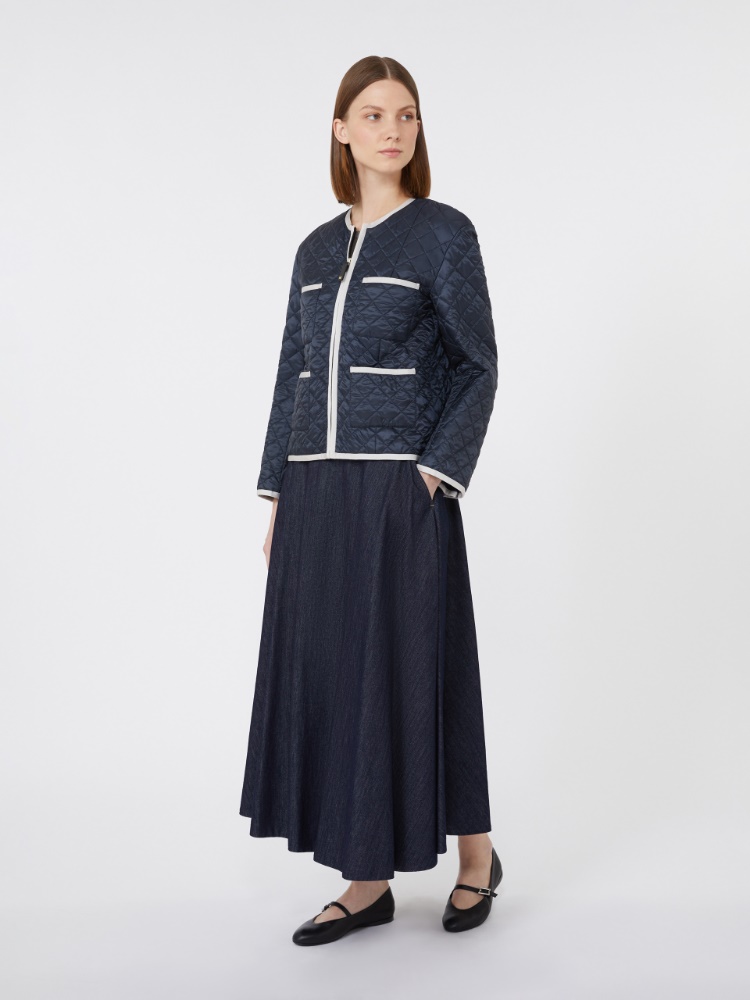 Wattierte Jacke aus wasserabweisendem Canvas mit Steppmuster - NACHTBLAU - Max Mara - 2