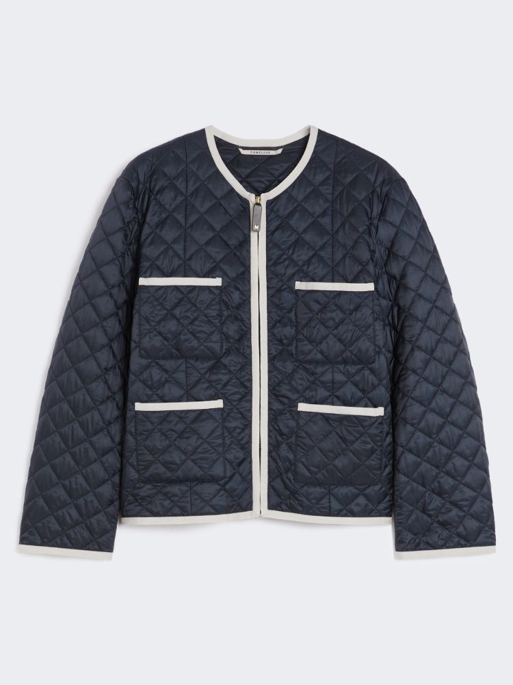 Wattierte Jacke aus wasserabweisendem Canvas mit Steppmuster - NACHTBLAU - Max Mara