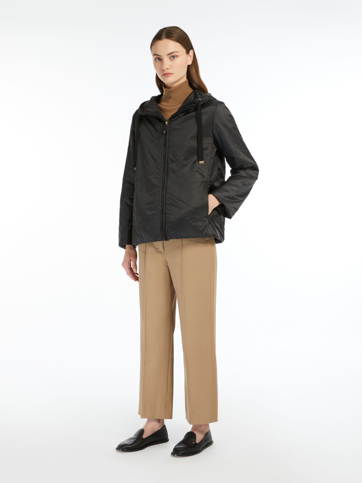 Padded water-repellent hooded jacket - BLACK - Max Mara