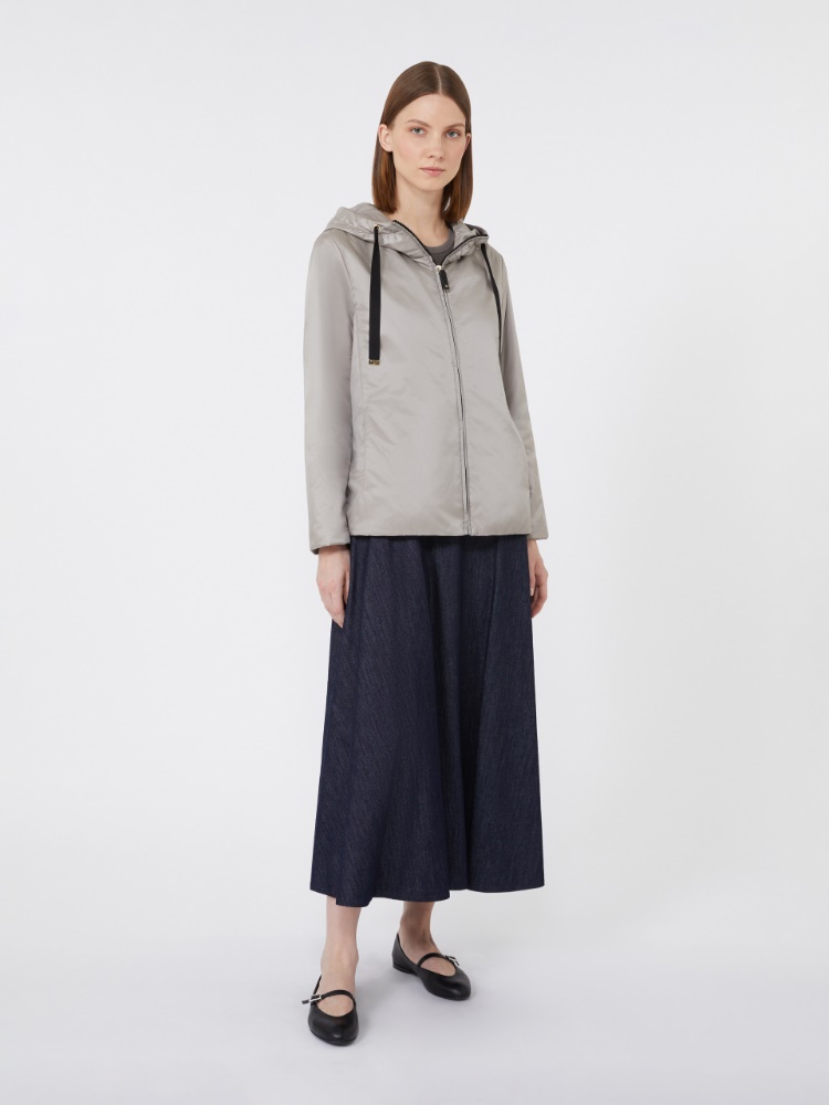 Wattierte Jacke mit Kapuze aus wasserabweisendem Canvas - HELLGRAU - Max Mara - 2