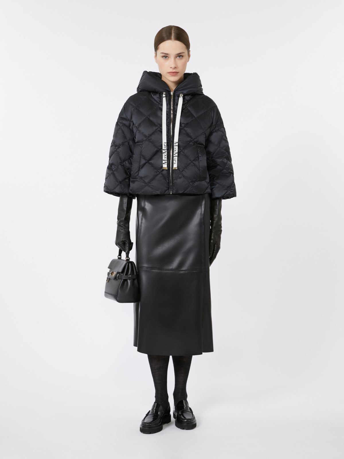Padded jacket in water-repellent nylon fabric - BLACK - Max Mara