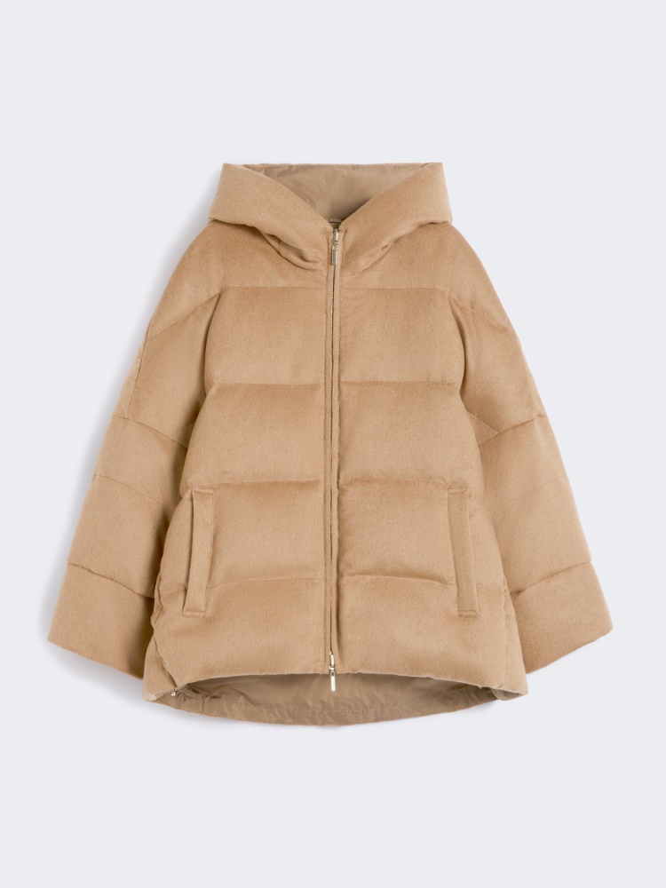 Reversible down jacket in camel and water-repellent taffeta - CAMEL - Max Mara