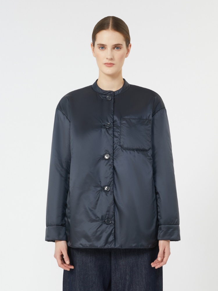 Padded shirt jacket in water-repellent canvas, midnightblue