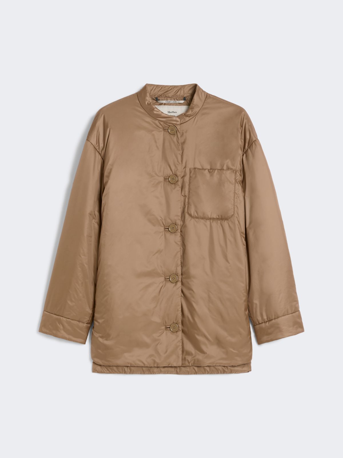 Padded shirt jacket in water-repellent canvas - CARAMEL - Max Mara - 10