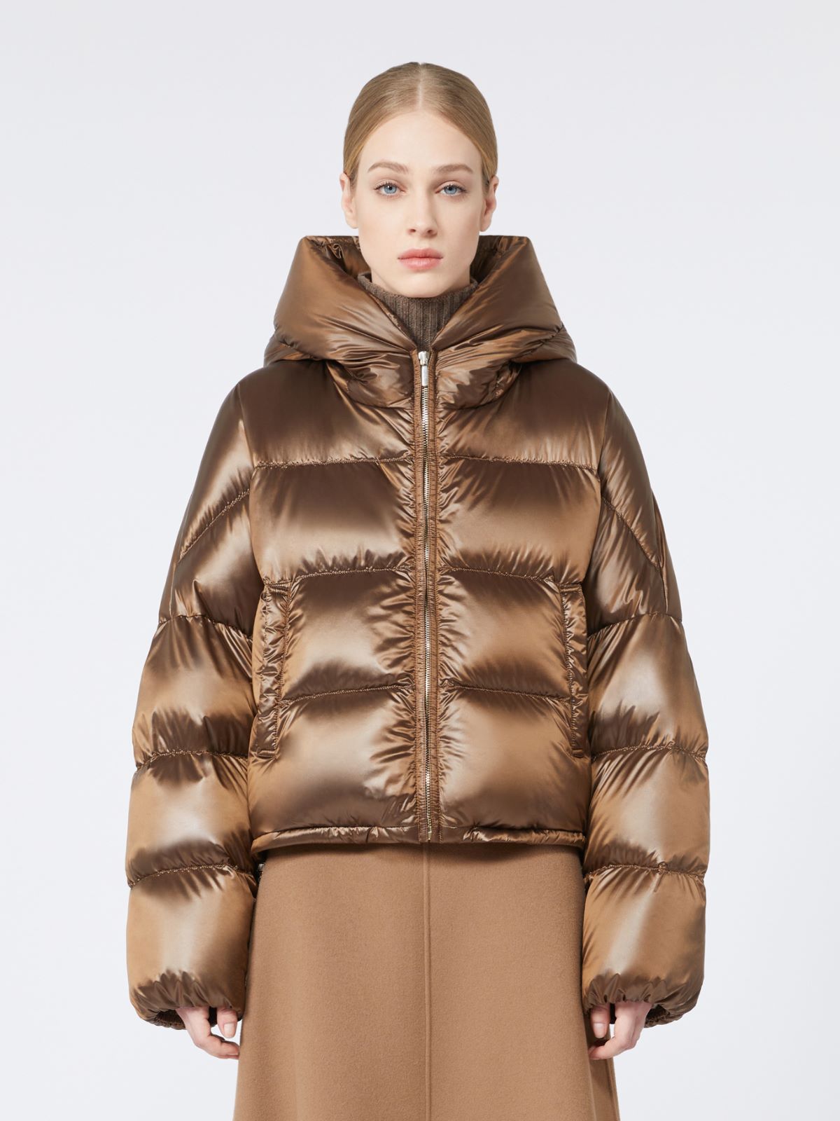 Down jacket in water-repellent nylon fabric - BEIGE GOLDEN - Max Mara - 2