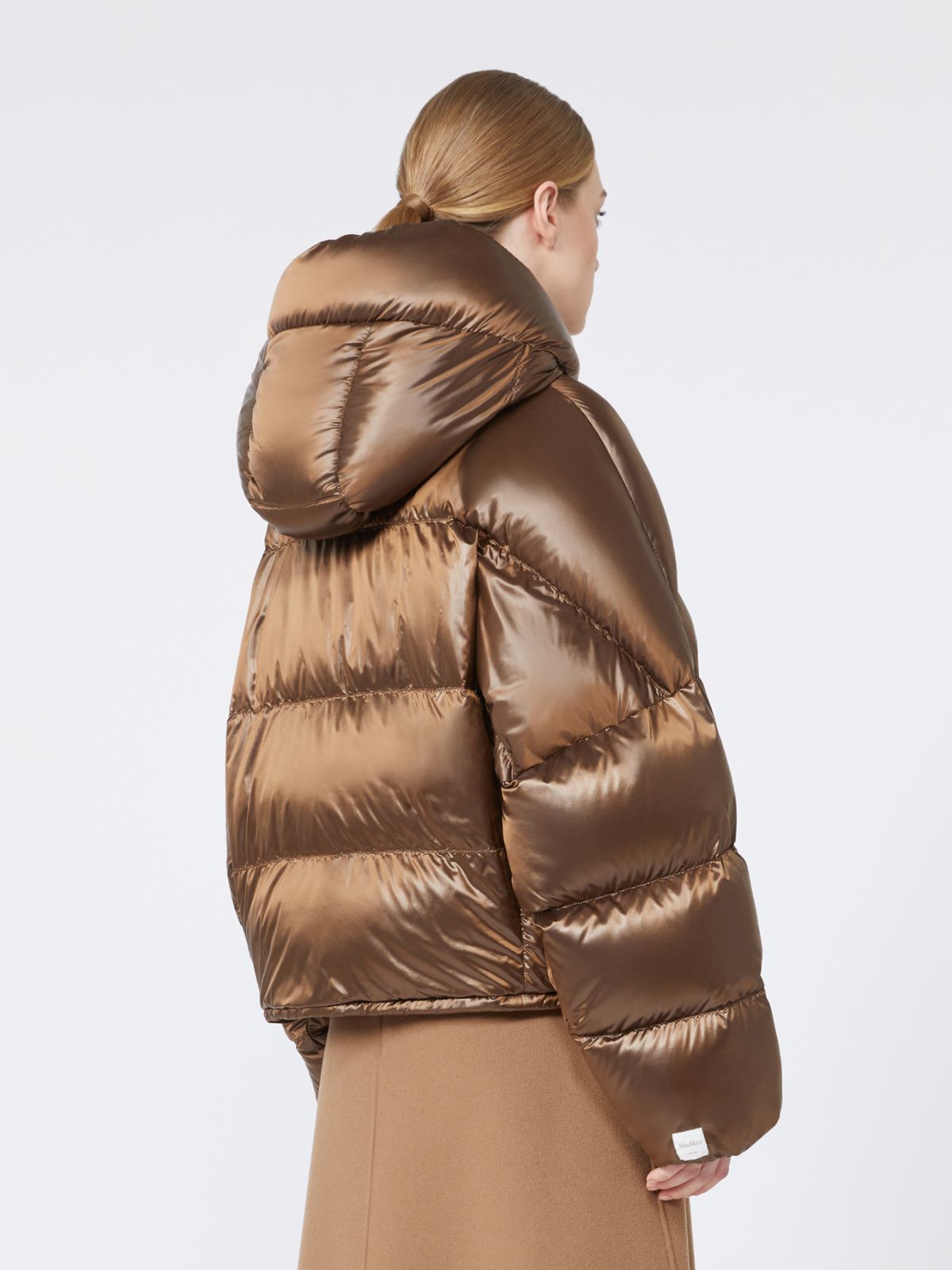 Down jacket in water-repellent nylon fabric - BEIGE GOLDEN - Max Mara - 3