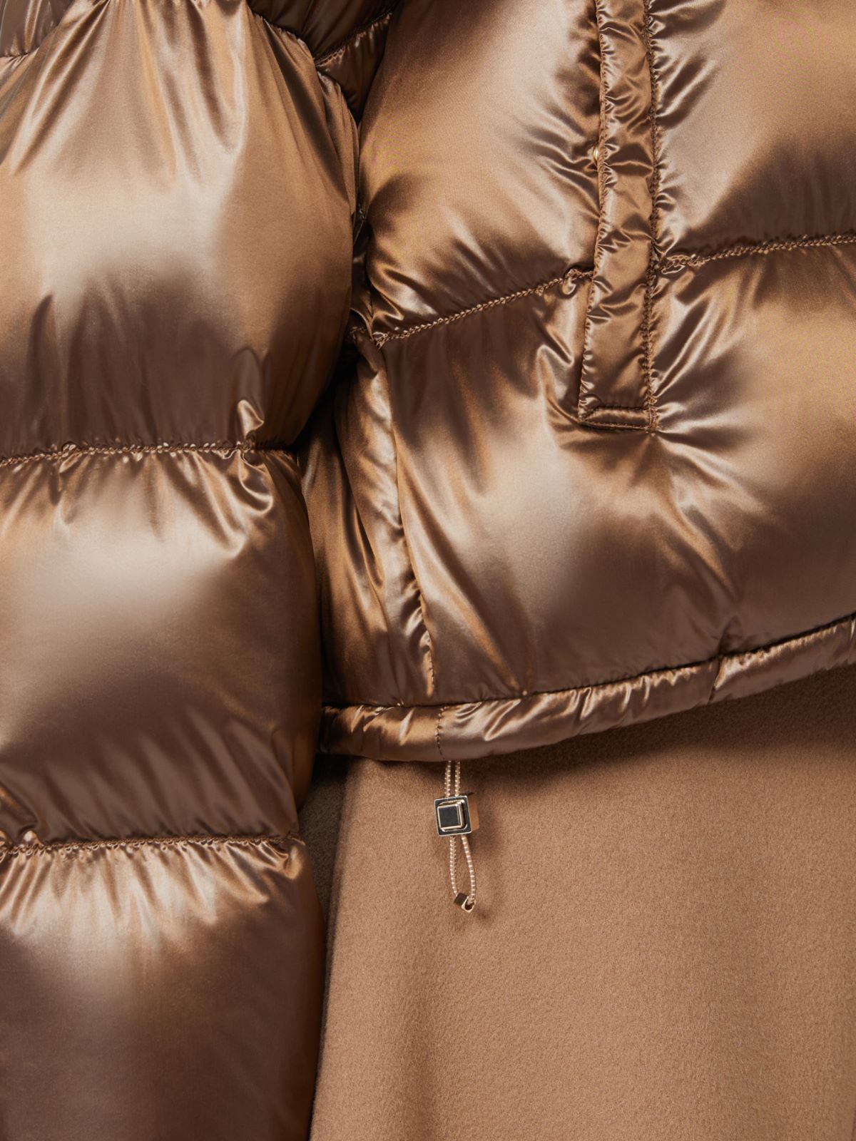 Down jacket in water-repellent nylon fabric - BEIGE GOLDEN - Max Mara - 4