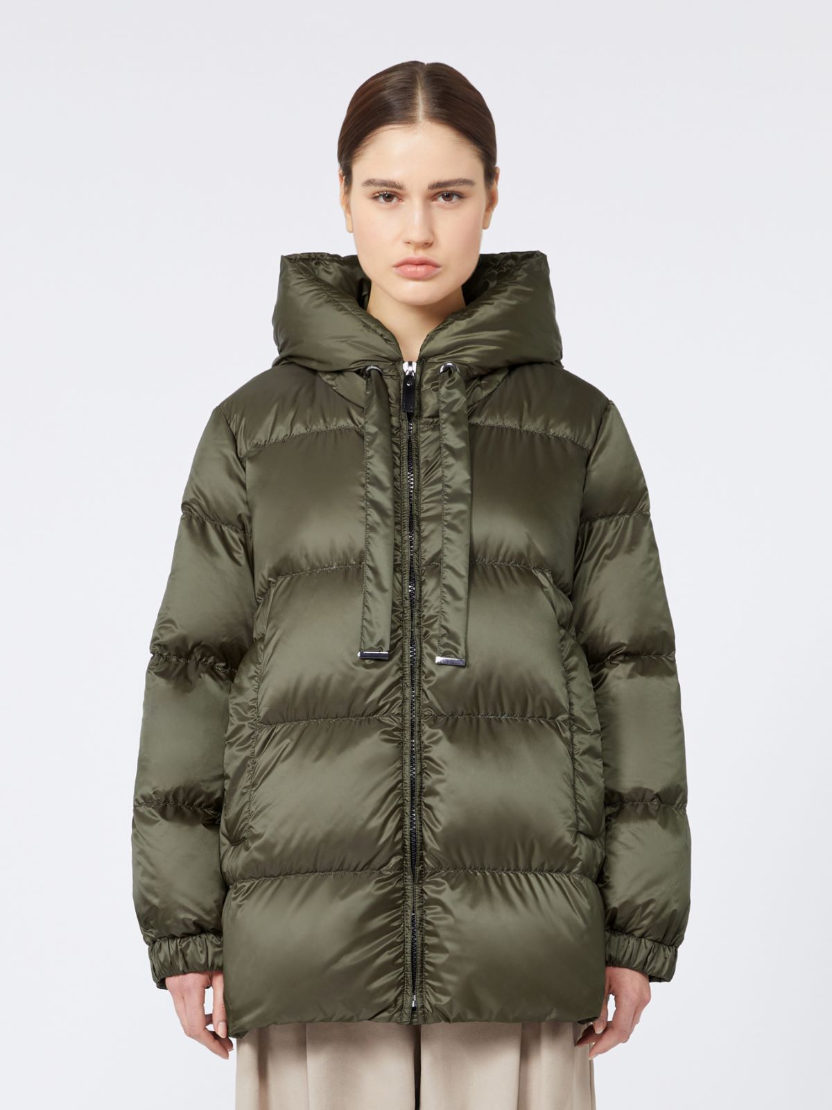 Down jacket in water-repellent canvas - KAKI - Max Mara - 2