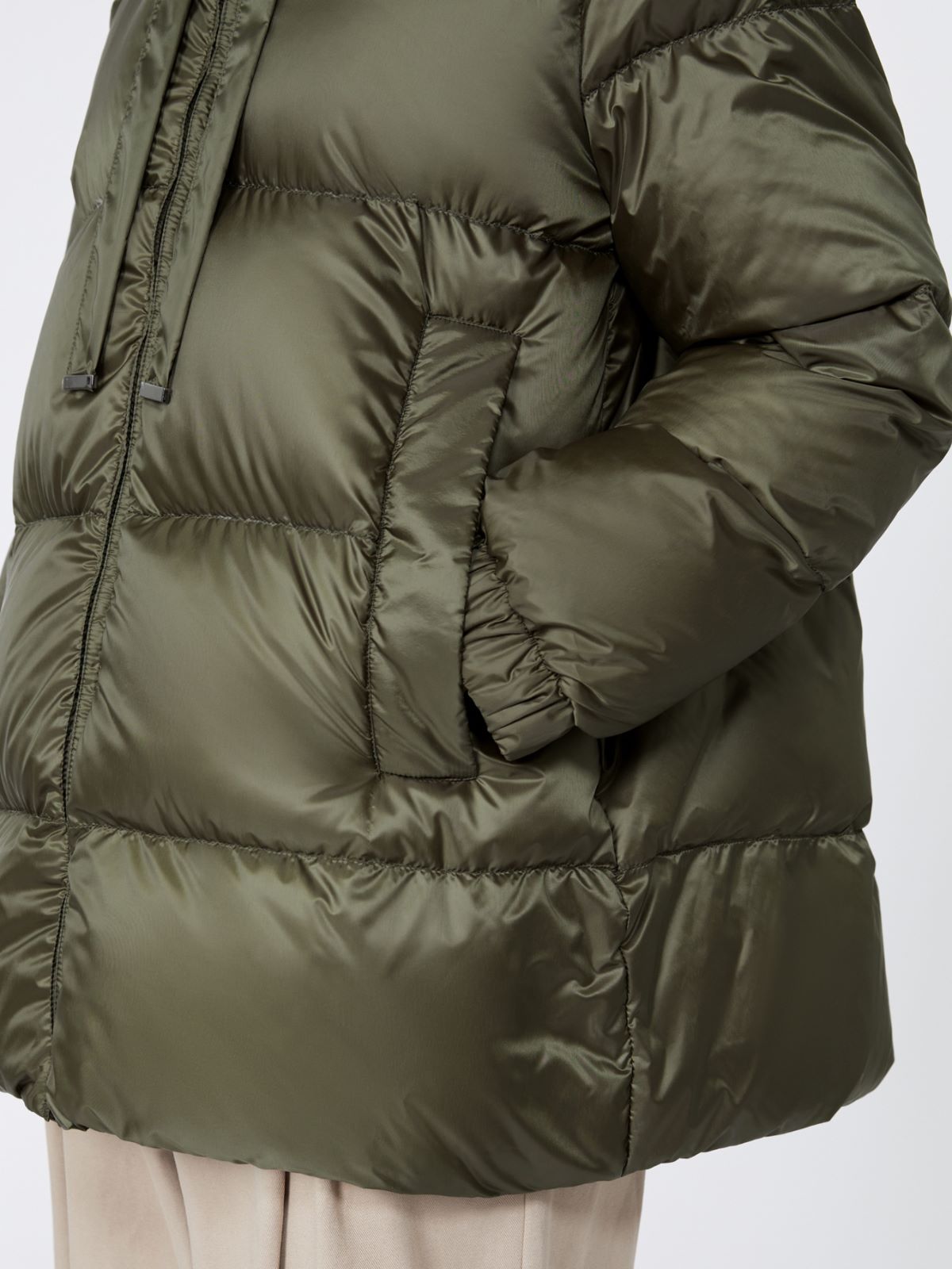 Down jacket in water-repellent canvas - KAKI - Max Mara - 4