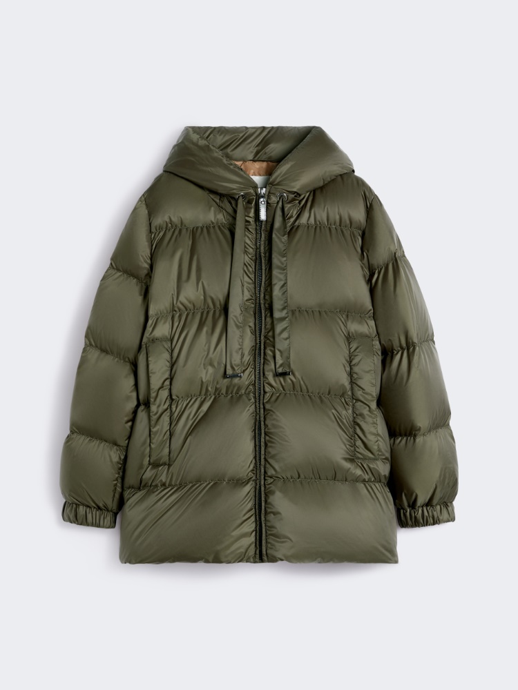 Down jacket in water-repellent canvas - KAKI - Max Mara