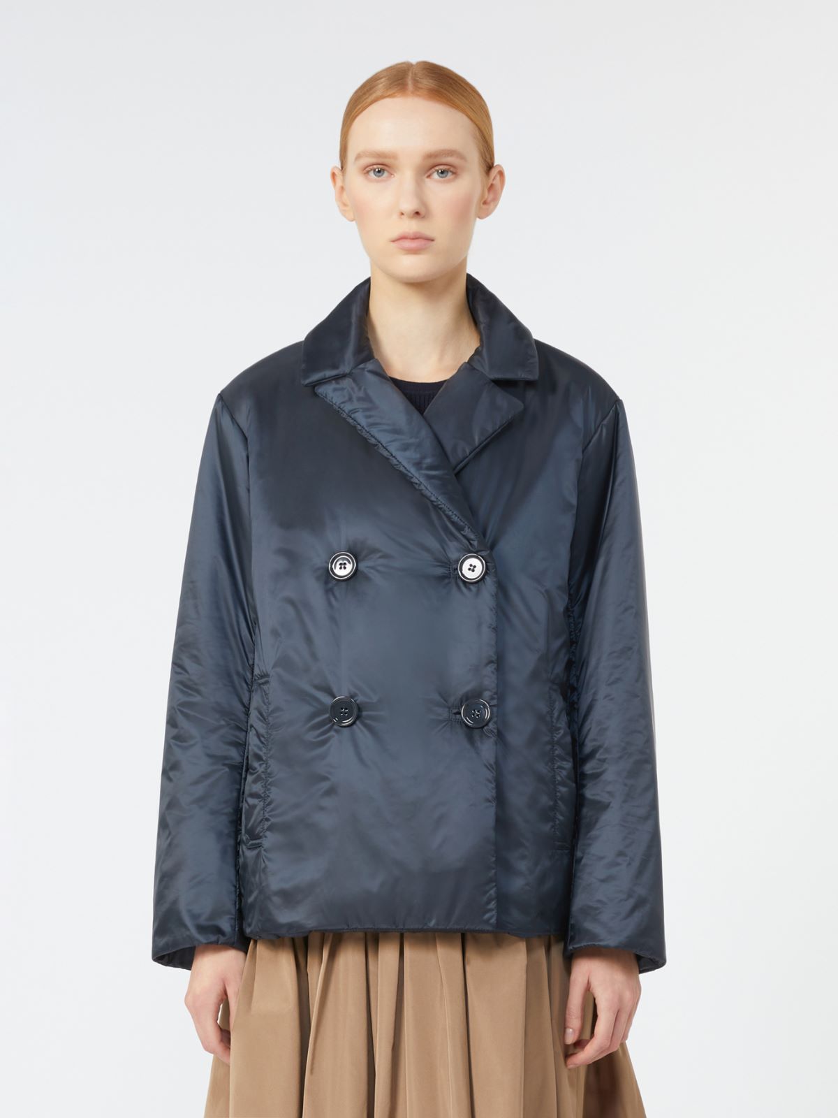 Padded double-breasted jacket in water-repellent canvas - MIDNIGHTBLUE - Max Mara - 2
