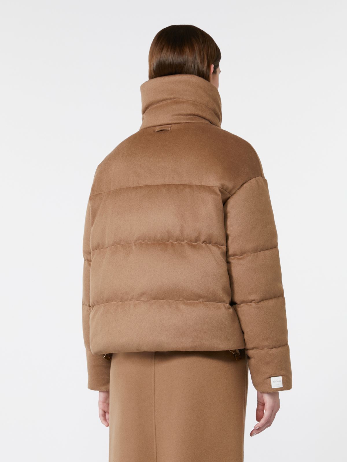 Reversible down jacket in camel and water-repellent taffeta - BEIGE - Max Mara - 3