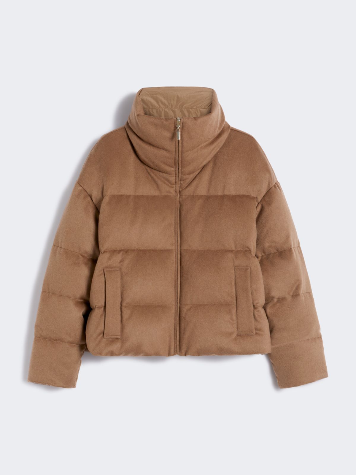 Reversible down jacket in camel and water-repellent taffeta - BEIGE - Max Mara - 10