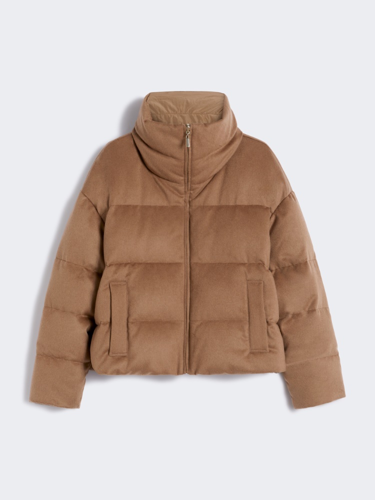Reversible down jacket in camel and water-repellent taffeta - BEIGE - Max Mara