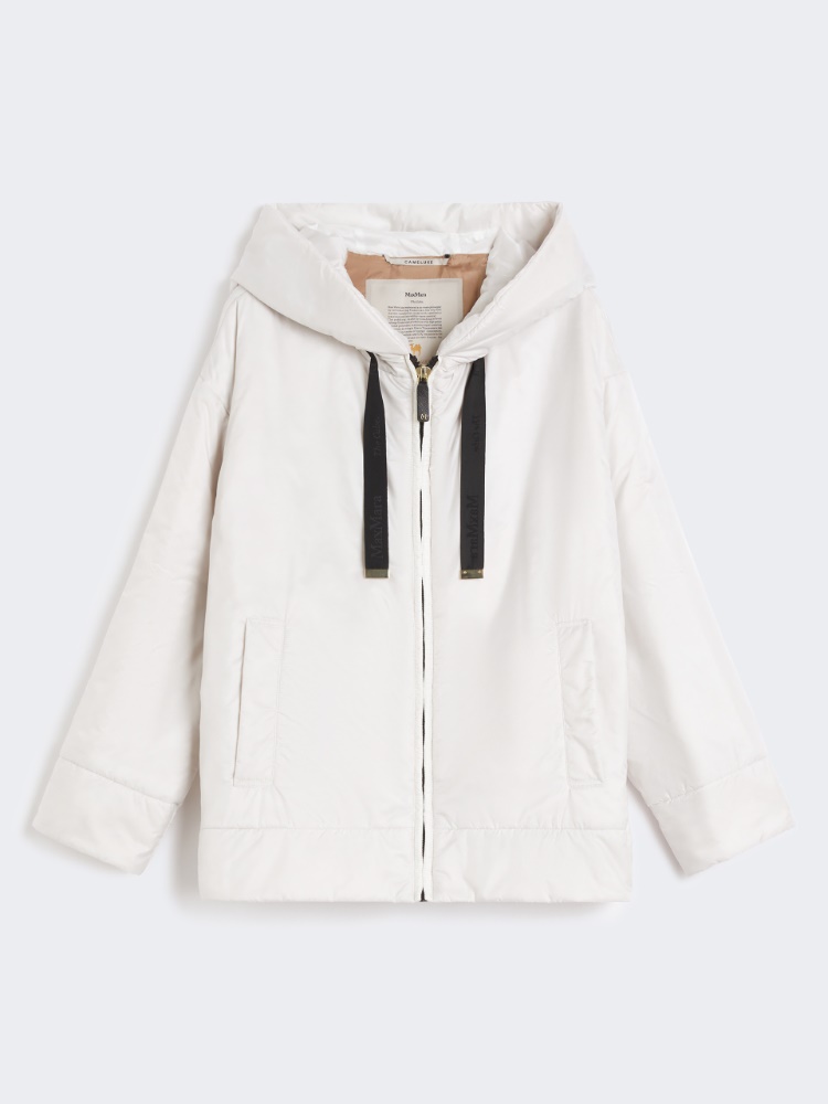 Giacca imbottita in tela antigoccia con cappuccio - BIANCO - Max Mara