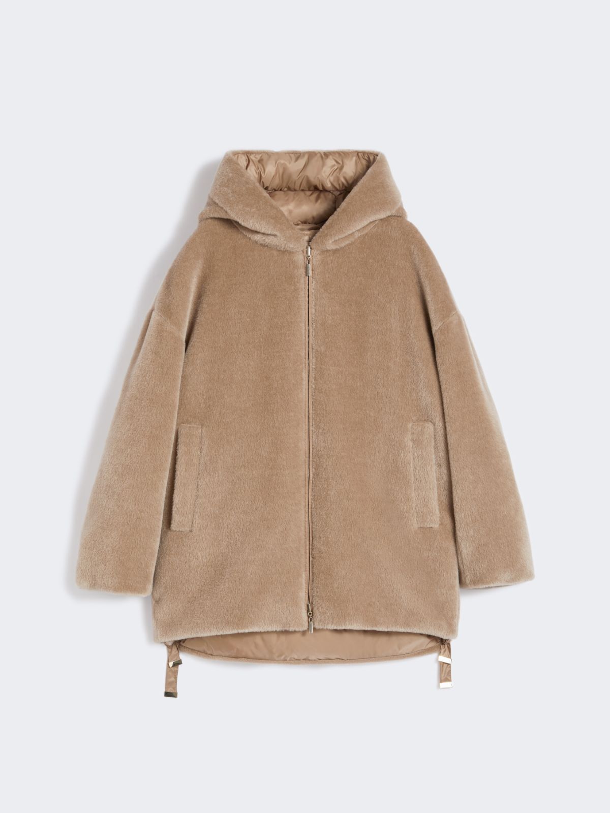 Reversible alpaca and wool padded jacket, beige | Max Mara