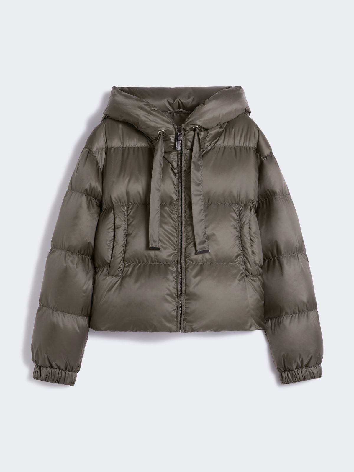 Cropped down jacket in water-repellent technical fabric - MEDIUM GREY - Max Mara - 8