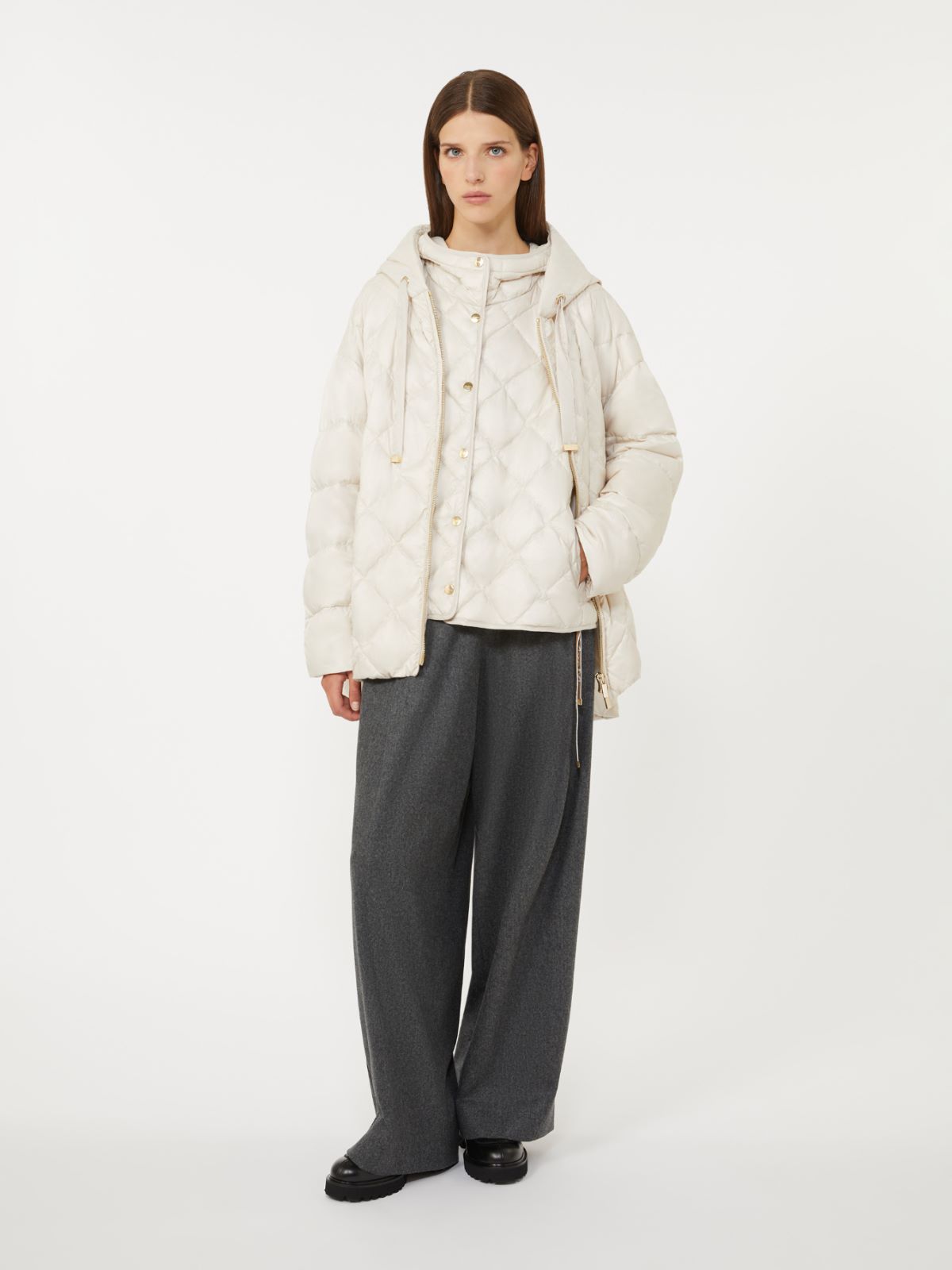 Padded jacket in water-repellent iridescent fabric - MILK - Max Mara