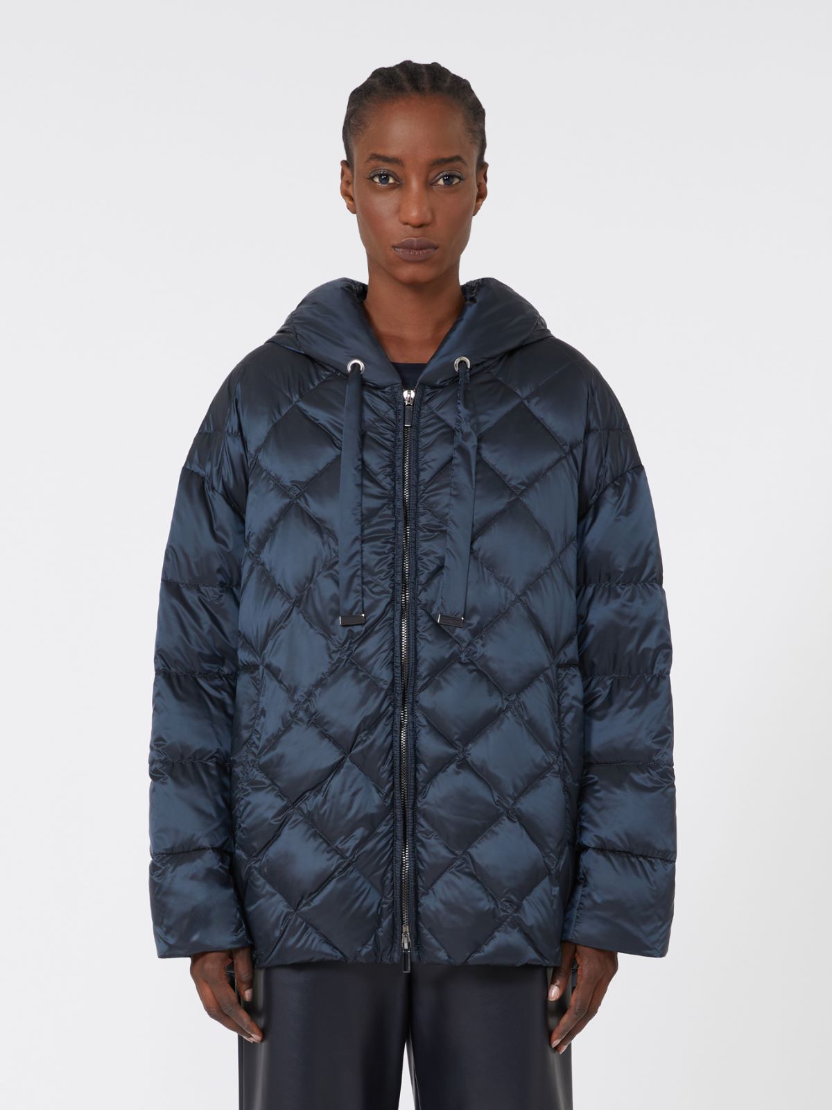 Padded jacket in water-repellent iridescent fabric - MIDNIGHTBLUE - Max Mara - 2