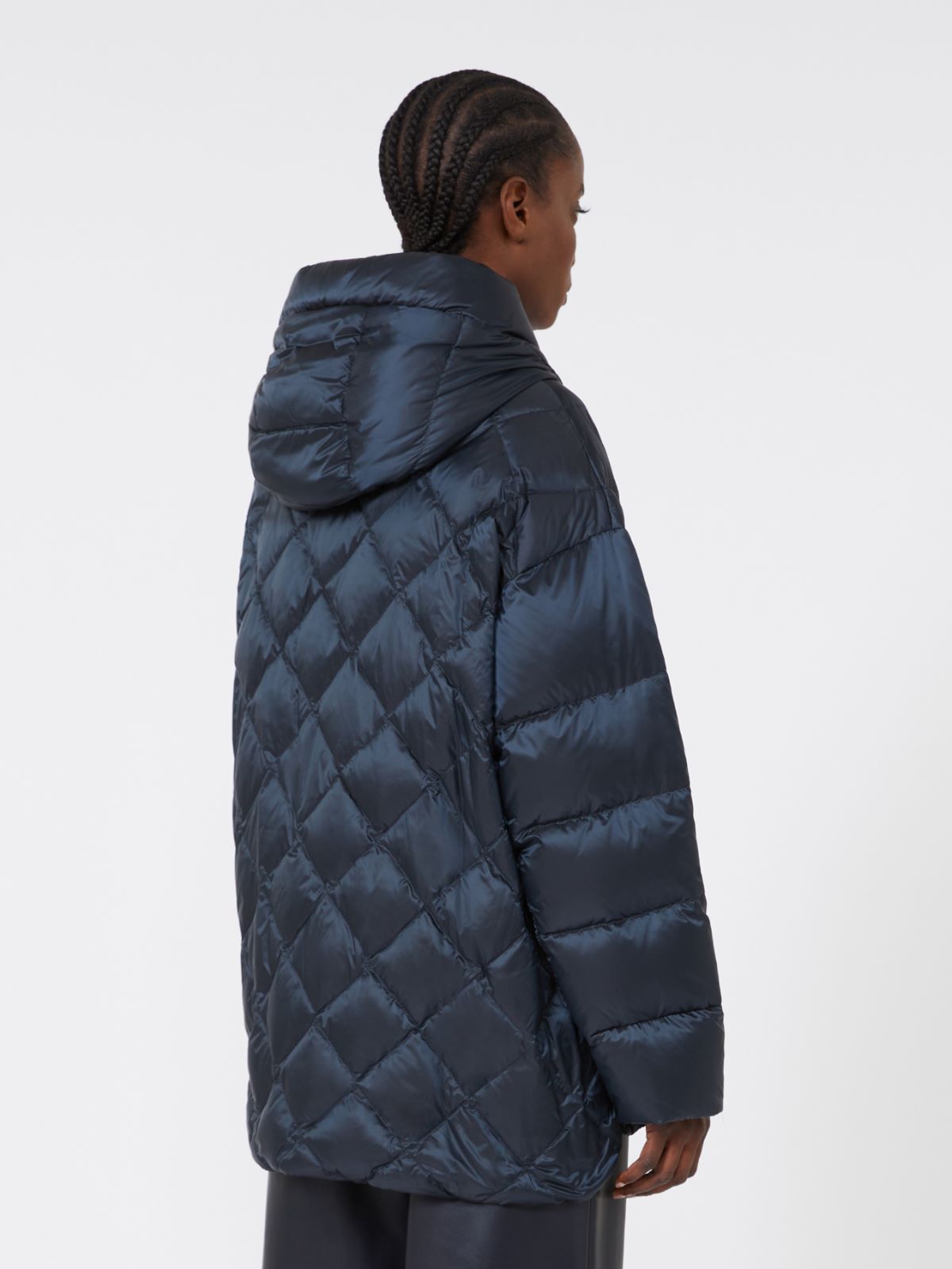 Padded jacket in water-repellent iridescent fabric - MIDNIGHTBLUE - Max Mara - 3
