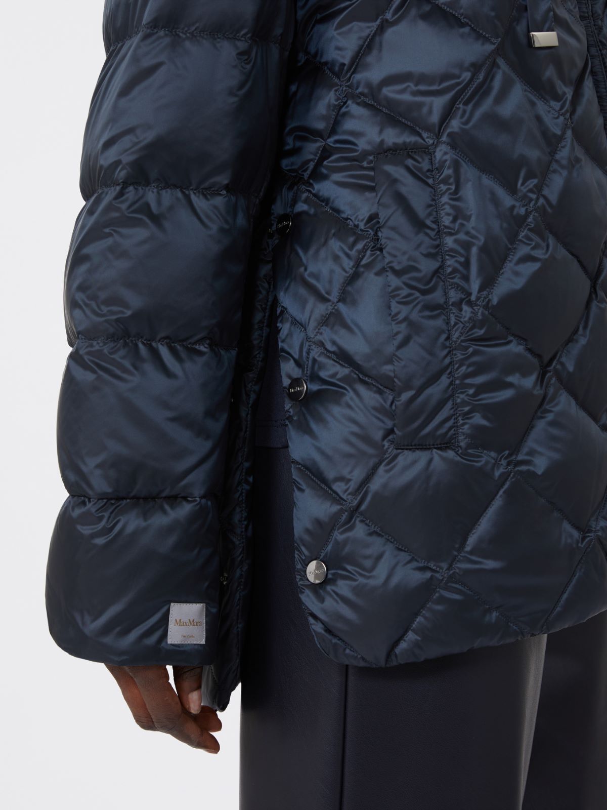 Padded jacket in water-repellent iridescent fabric - MIDNIGHTBLUE - Max Mara - 4