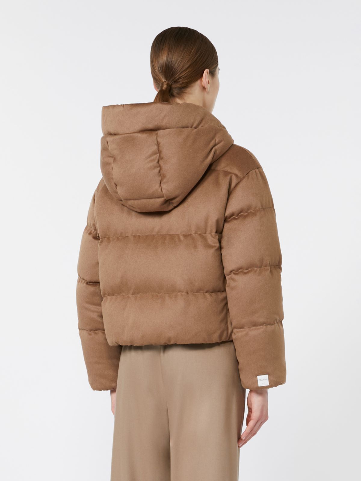 Reversible down jacket in camel drap and water-repellent taffeta - BEIGE - Max Mara - 3