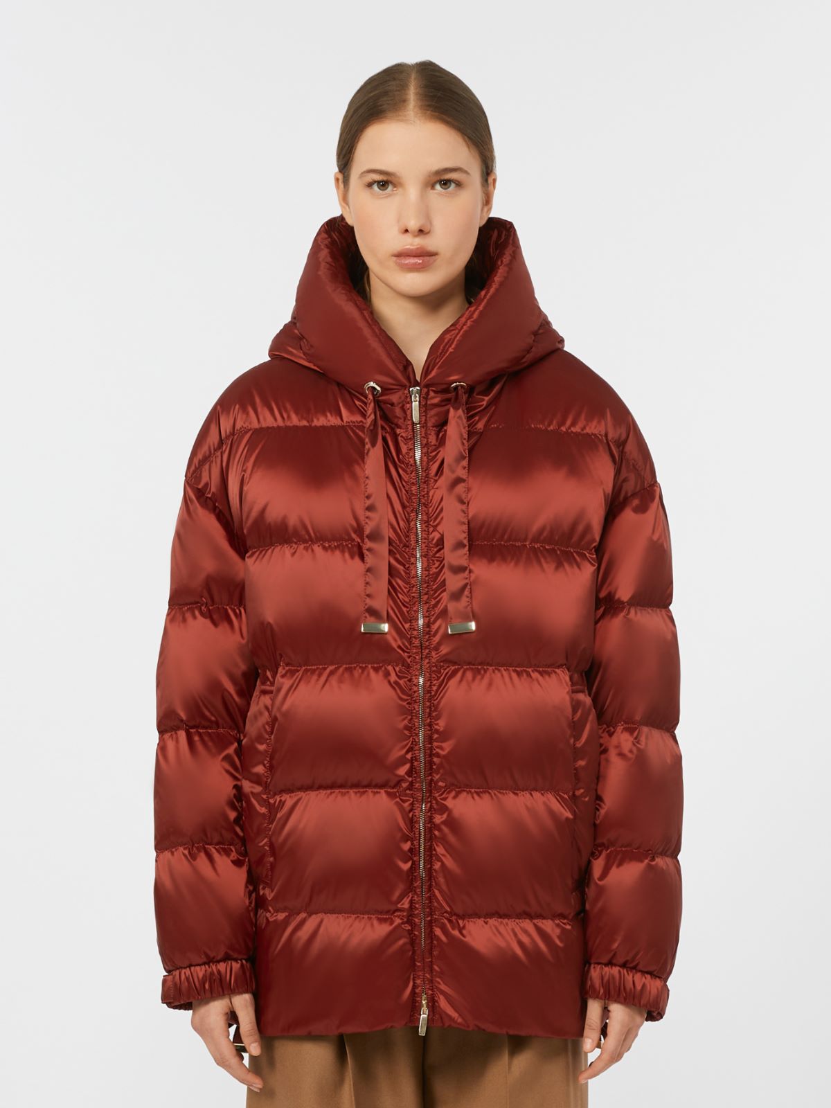 Down jacket in water-repellent taffeta - RED - Max Mara - 2