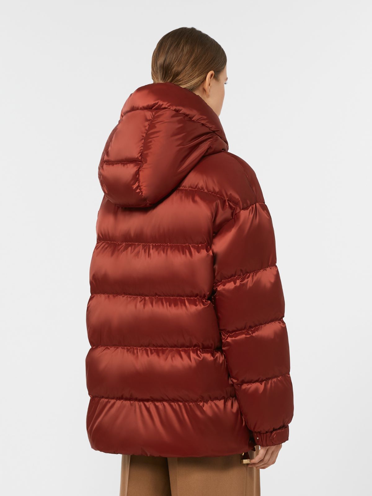 Down jacket in water-repellent taffeta - RED - Max Mara - 3