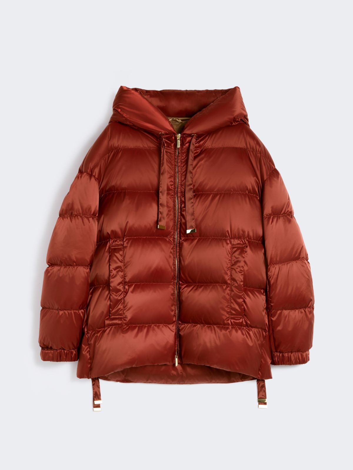 Down jacket in water-repellent taffeta - RED - Max Mara - 8