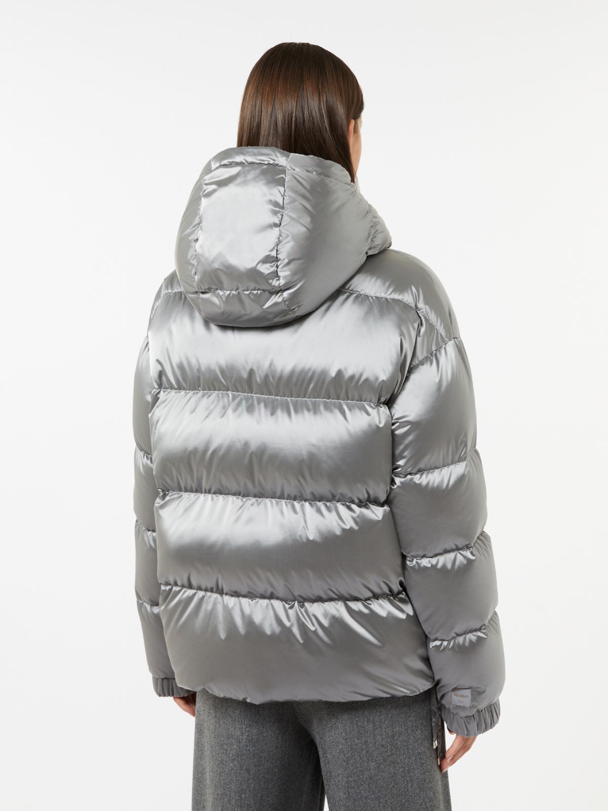 Daunenjacke aus wasserabweisendem Funktionssatin - MITTELGRAU - Max Mara - 3