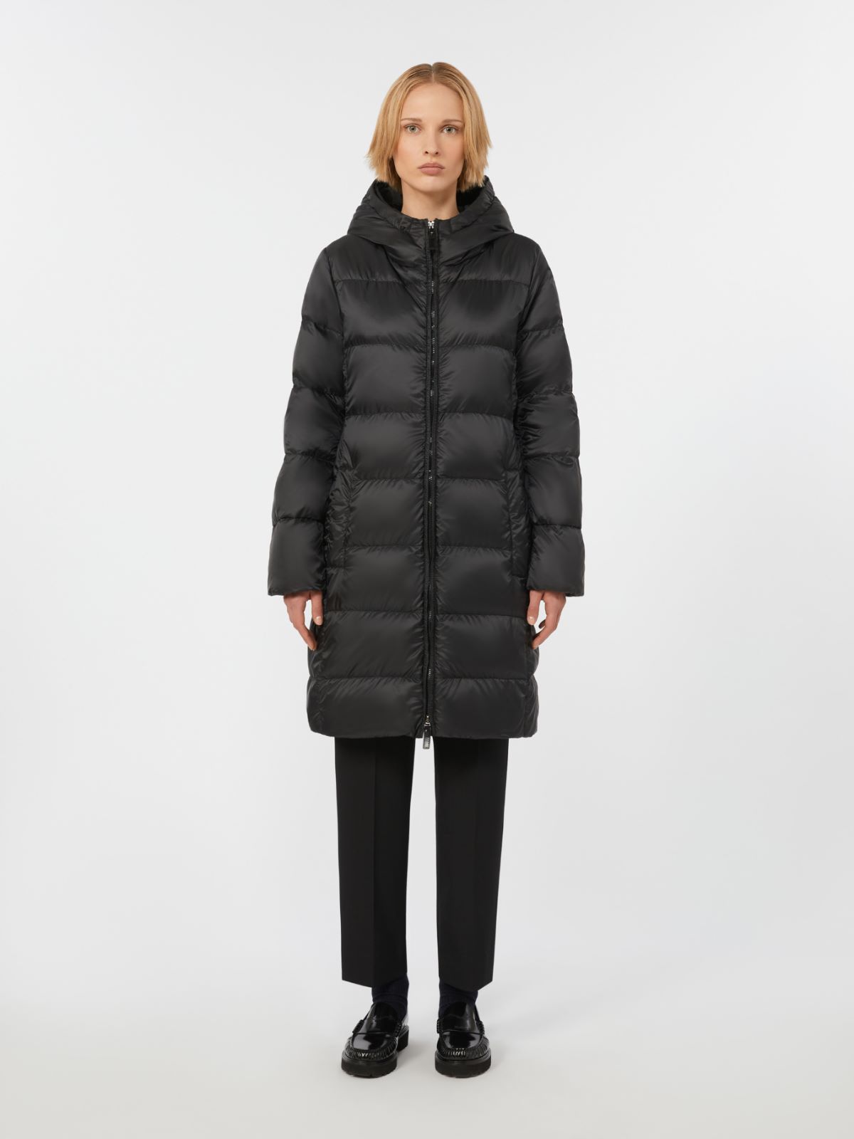 Midi down jacket in water-repellent technical fabric - BLACK - Max Mara - 2