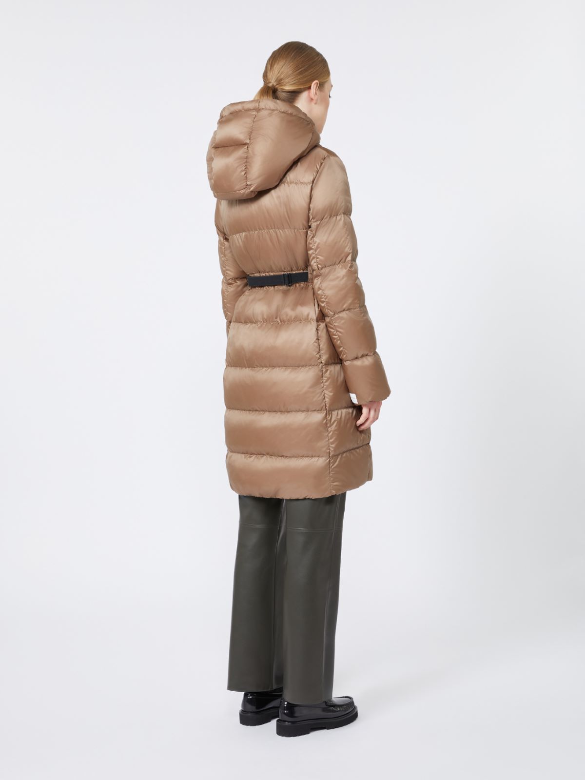 Midi down jacket in water-repellent technical fabric - BROWN - Max Mara - 3
