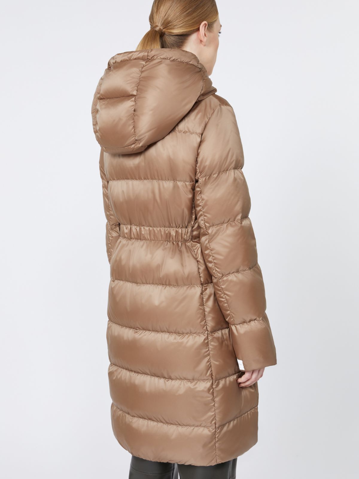 Doudoune mi-longue en toile technique imperméable - BRUN - Max Mara - 11