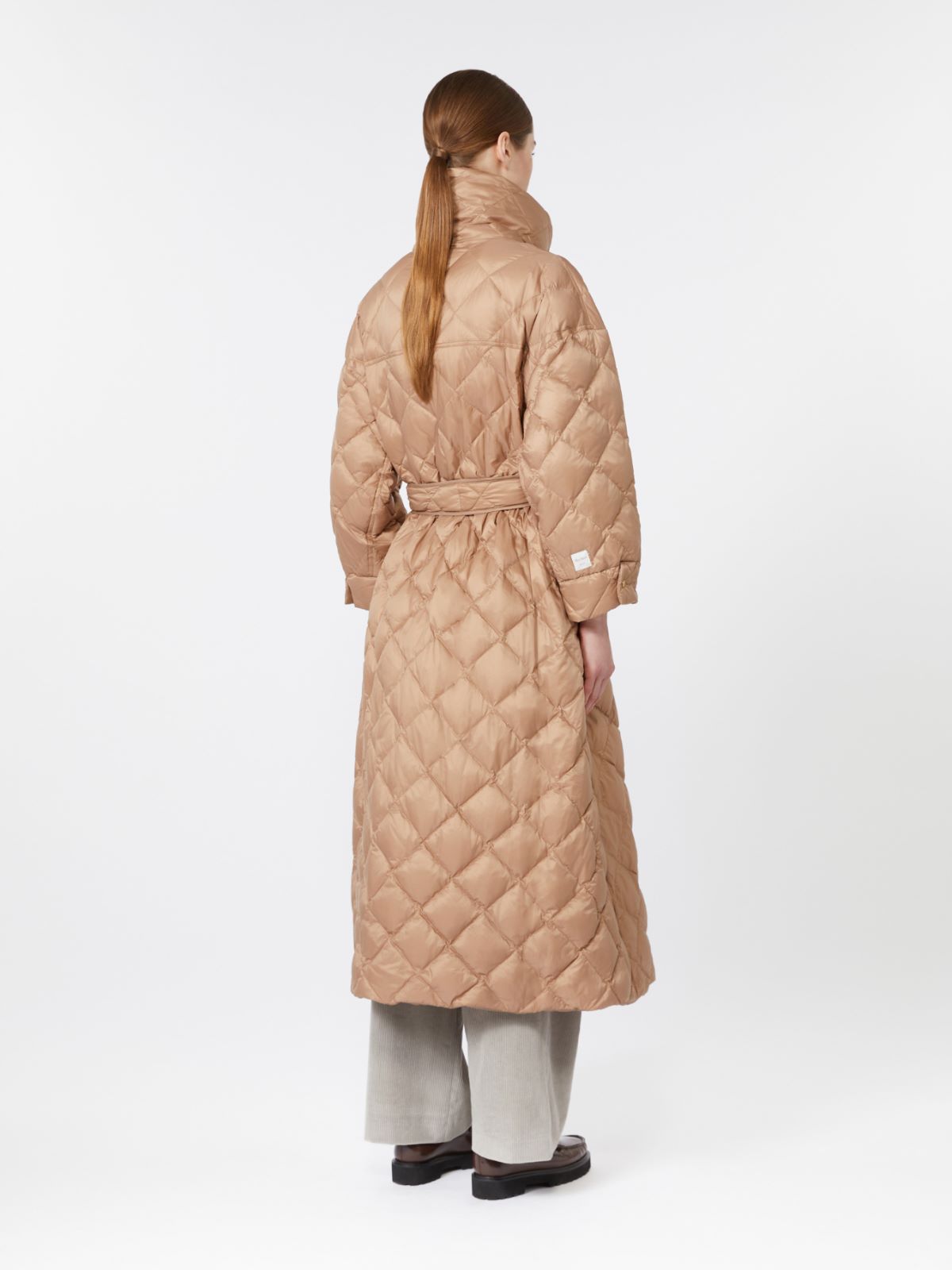 Down jacket in water-repellent quilted fabric - CAMEL - Max Mara - 3