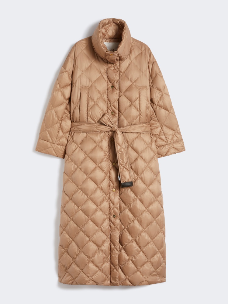 Down jacket in water-repellent quilted fabric - CAMEL - Max Mara