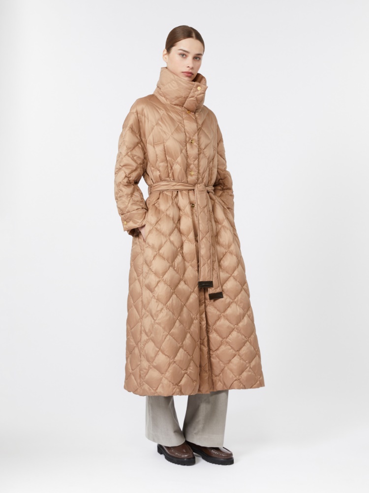 Down jacket in water-repellent quilted fabric - CAMEL - Max Mara