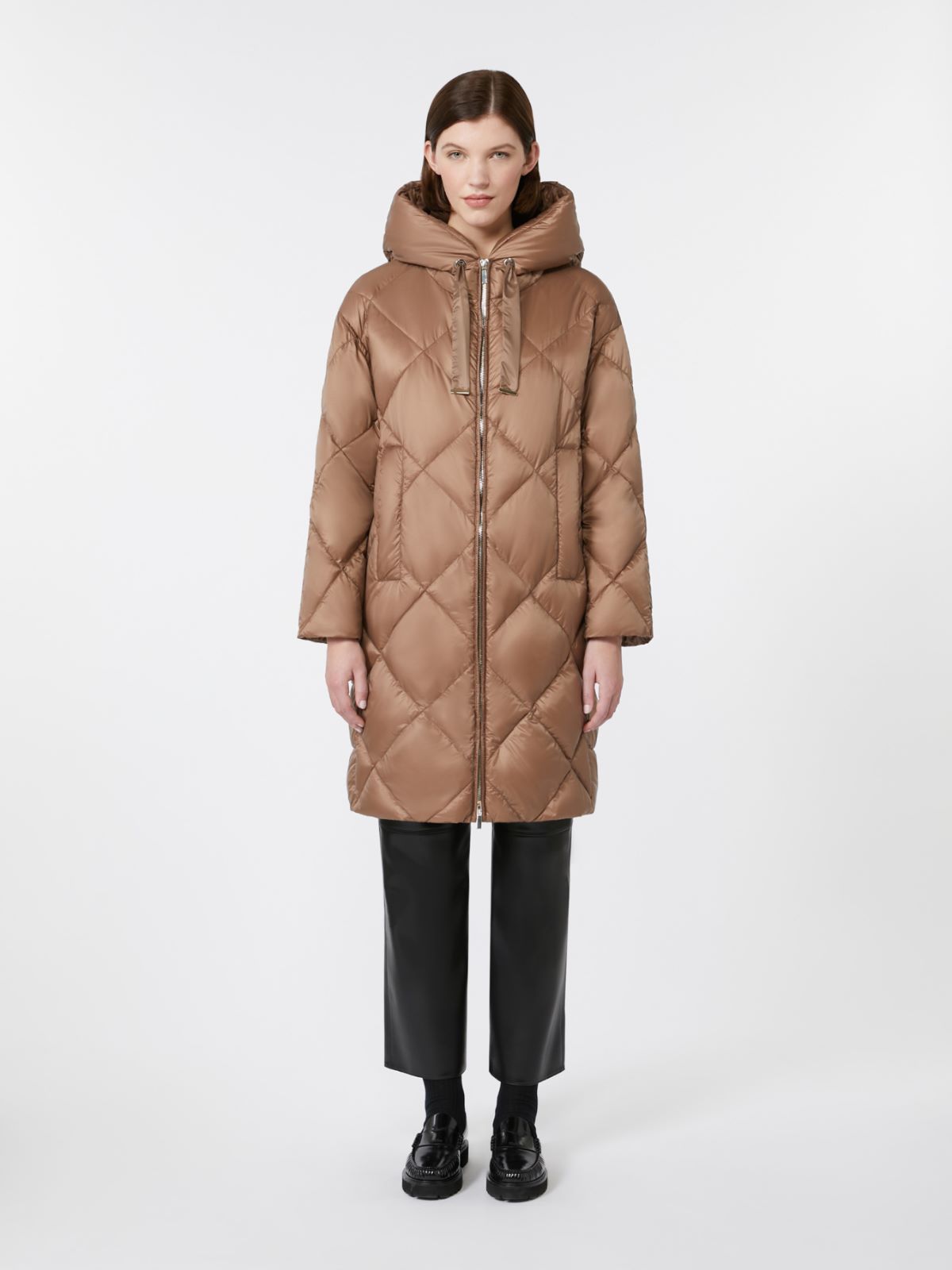 Down jacket in iridescent water-repellent fabric - BROWN - Max Mara - 2