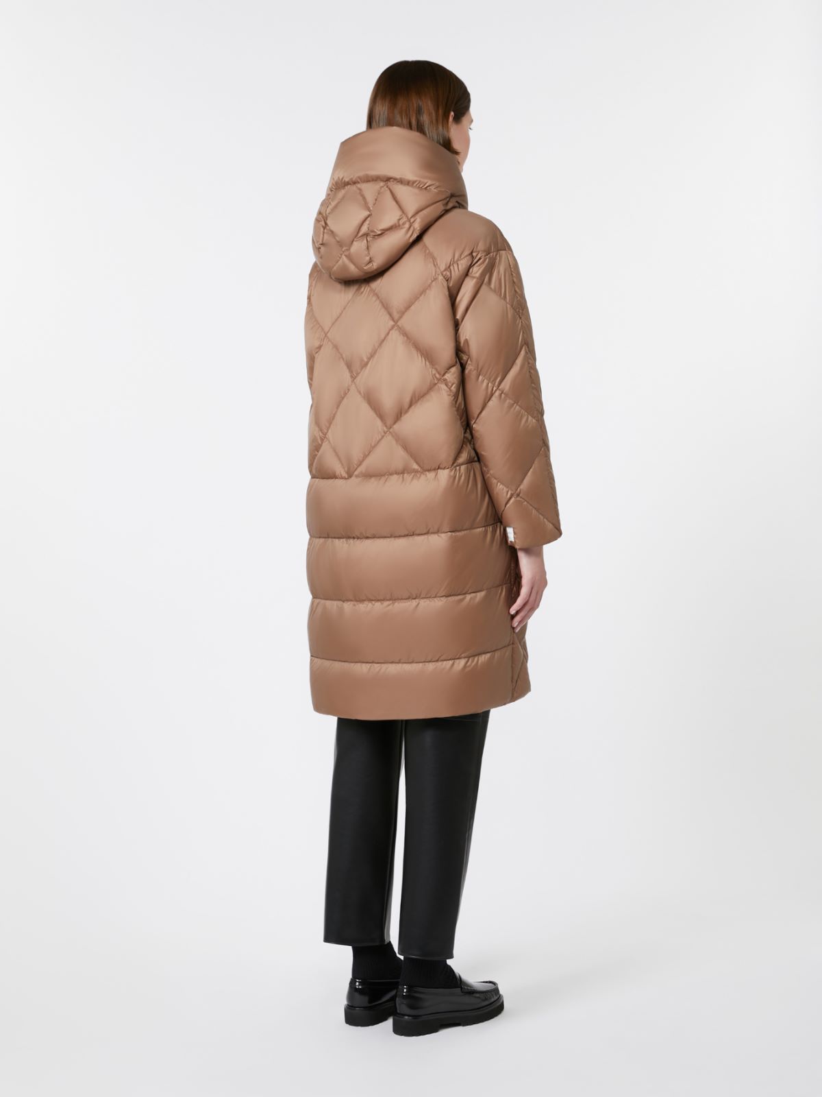 Down jacket in iridescent water-repellent fabric - BROWN - Max Mara - 3
