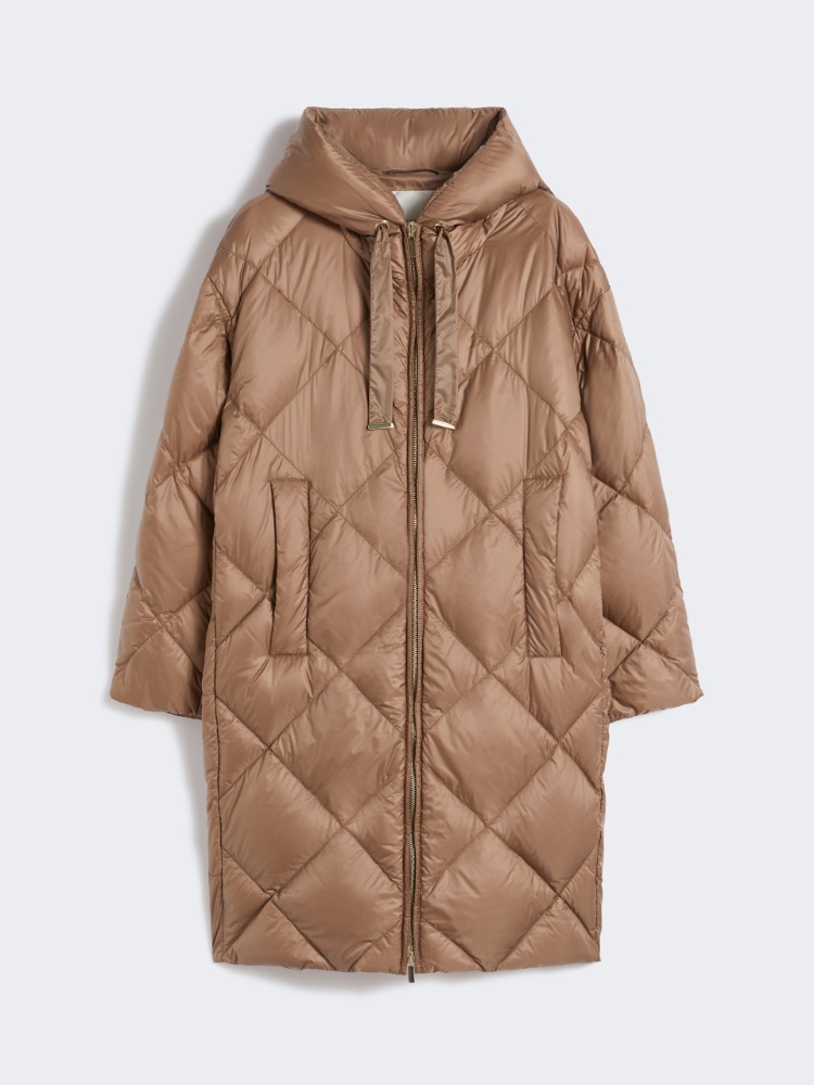 Down jacket in iridescent water-repellent fabric - BROWN - Max Mara