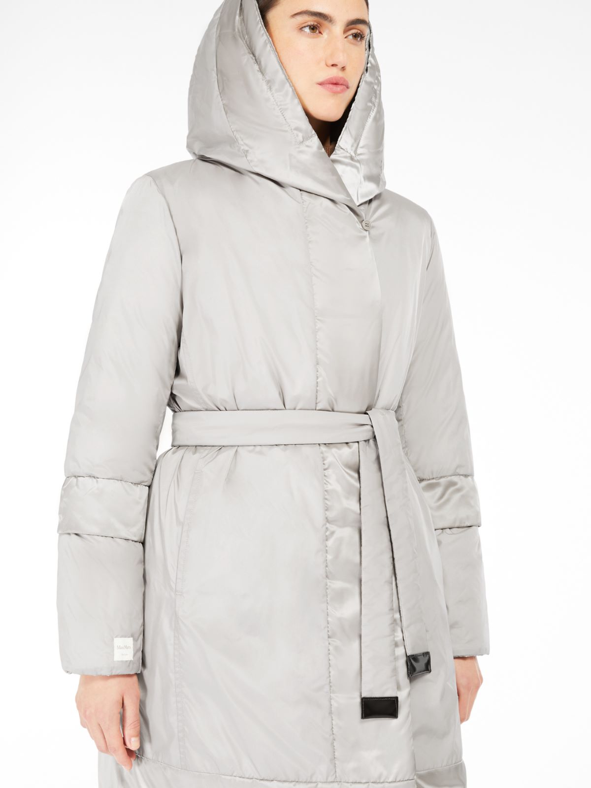Reversible down jacket in water-repellent satin - IVORY - Max Mara - 11