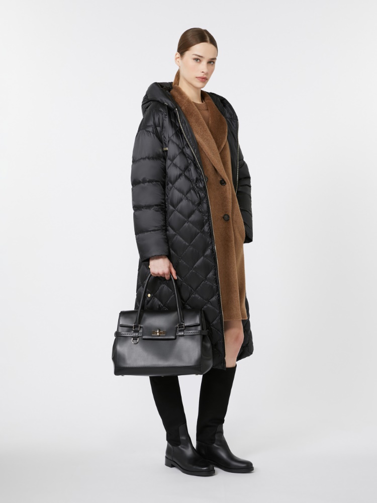 Doudoune longue matelassée en toile imperméable - NOIR - Max Mara - 2