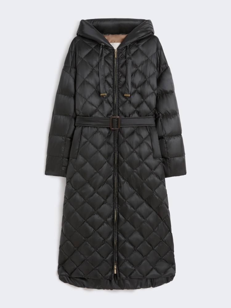 Doudoune longue matelassée en toile imperméable - NOIR - Max Mara