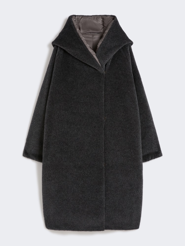 Piumino reversibile in tela antigoccia e faux fur - GRIGIO MEDIO - Max Mara