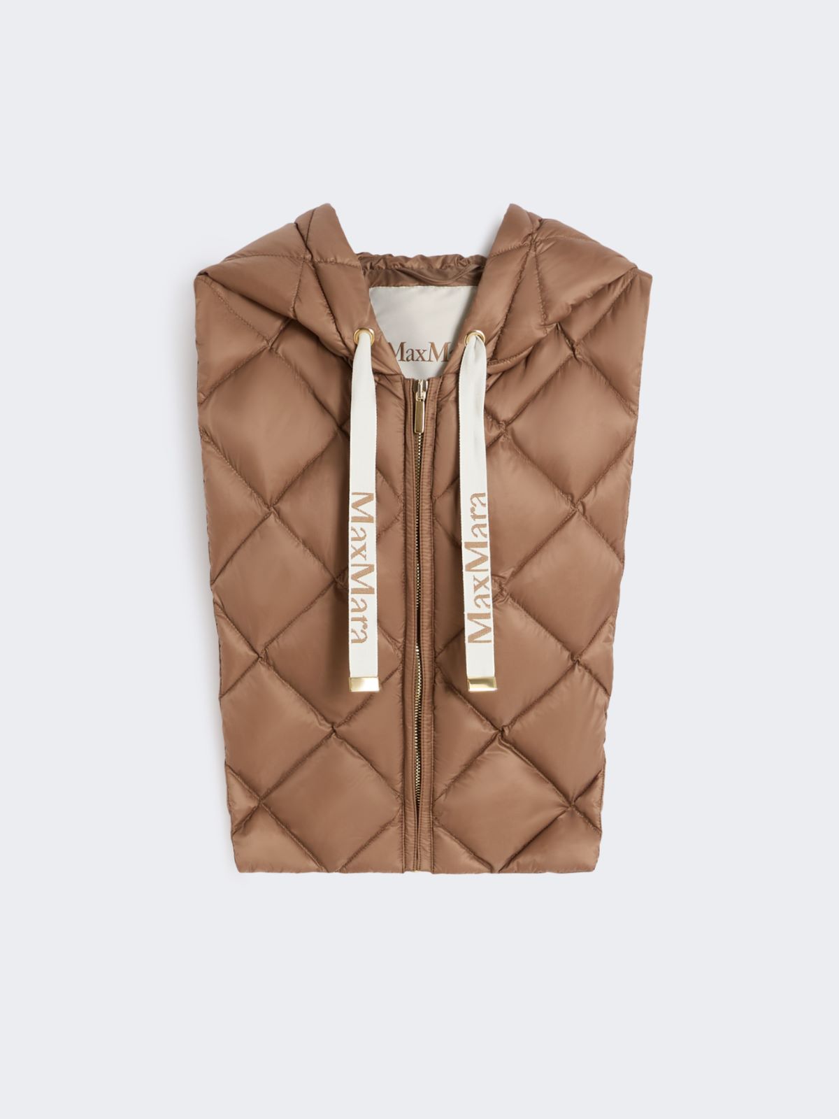 Water-repellent nylon fabric front insert - BROWN - Max Mara - 8