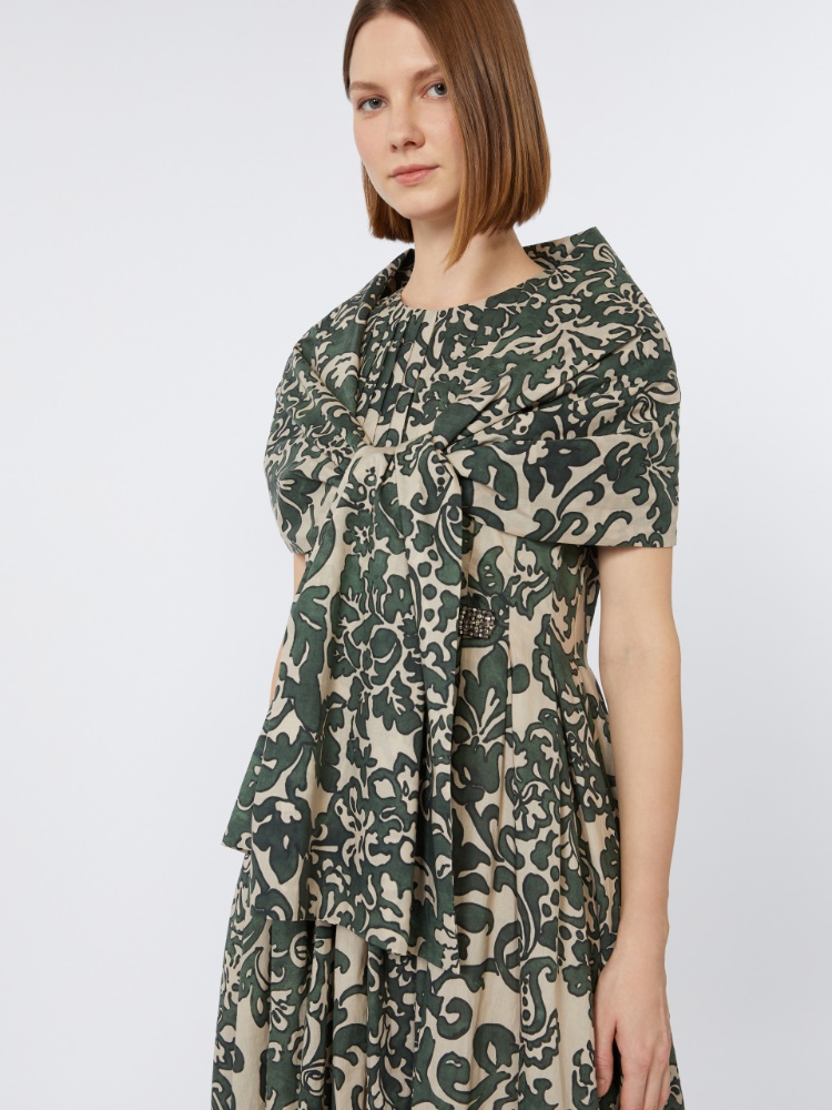 Patterned cotton stole - KAKI - Max Mara