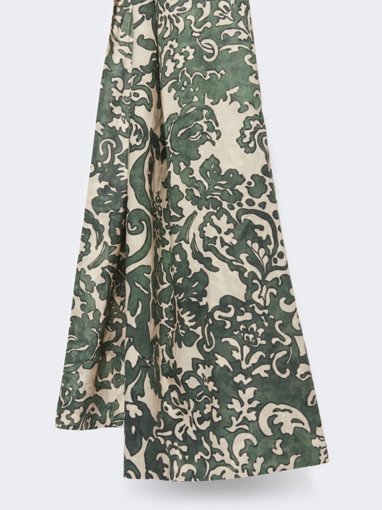 Patterned cotton stole - KAKI - Max Mara