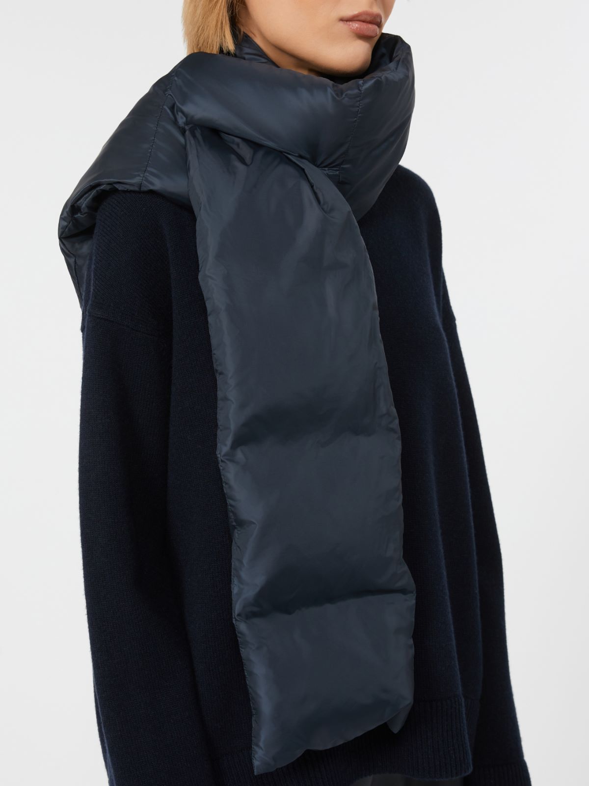 Scarf in water-repellent technical fabric - MIDNIGHTBLUE - Max Mara - 9