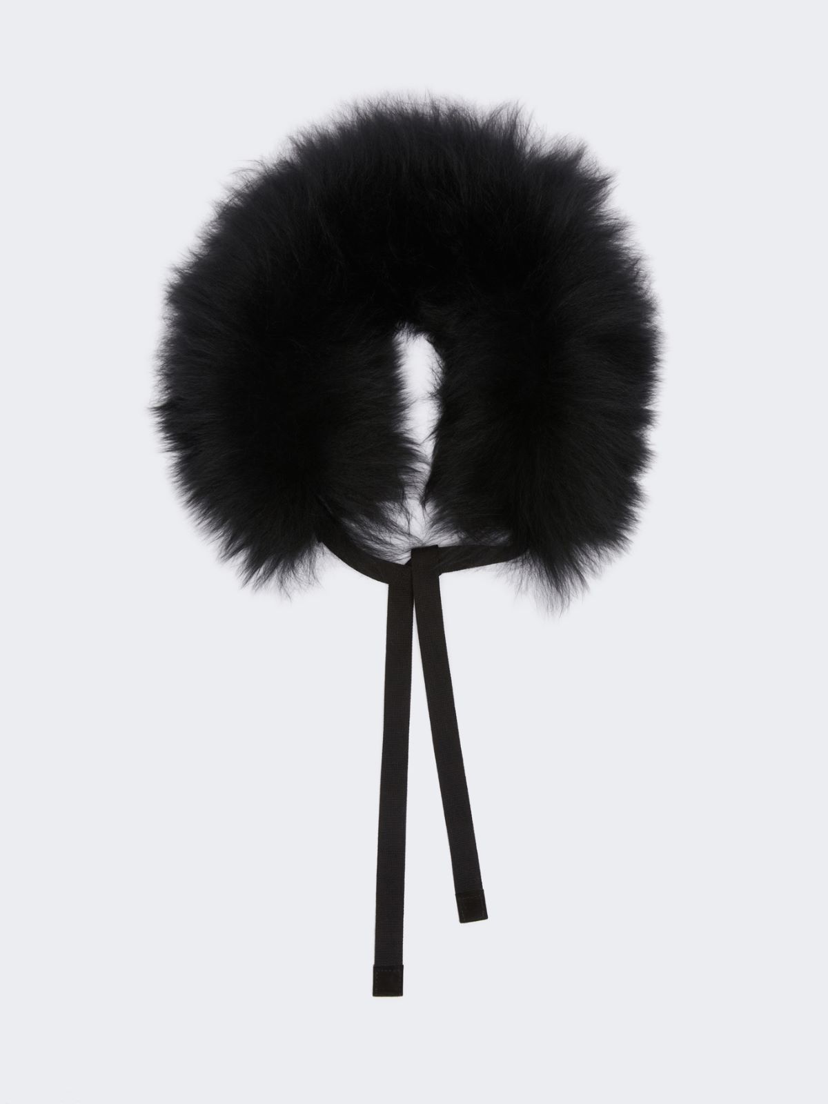 Sheepskin hood trim - BLACK - Max Mara - 8