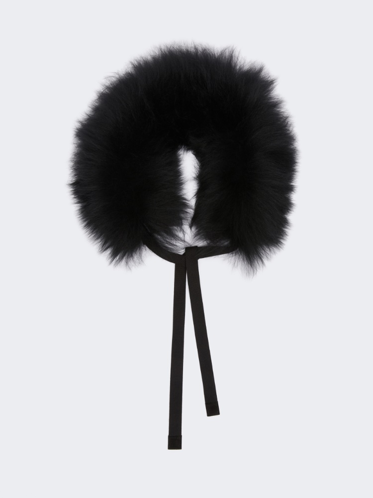 Bord de capuche en peau de mouton - NOIR - Max Mara